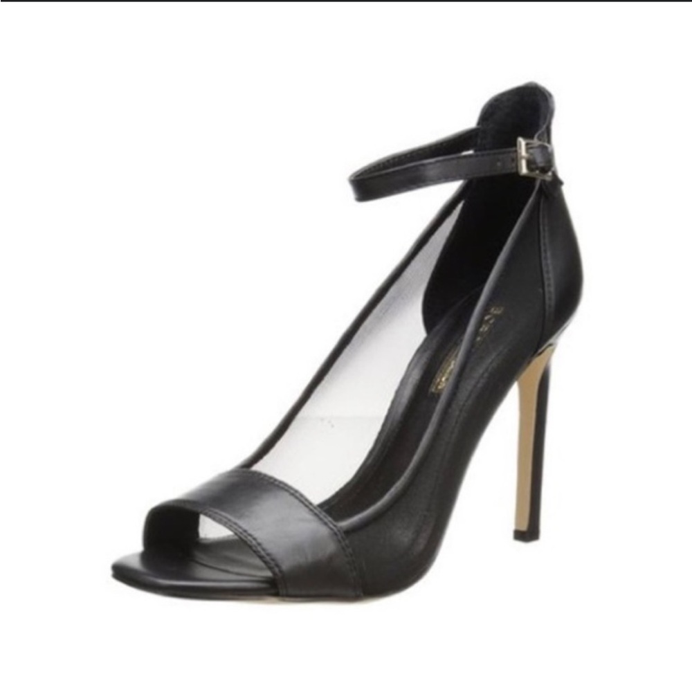BCBGeneration Black Peep-Toe Heels